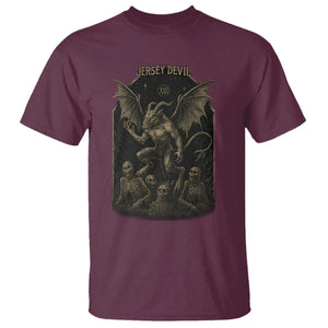 Jersey Devil T Shirt Vintage Weird Creepy Creature Leeds Devil TS10 Maroon Print Your Wear