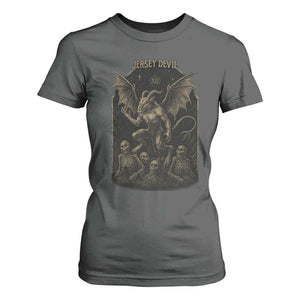 Jersey Devil T Shirt For Women Vintage Weird Creepy Creature Leeds Devil TS10 Dark Heather Print Your Wear