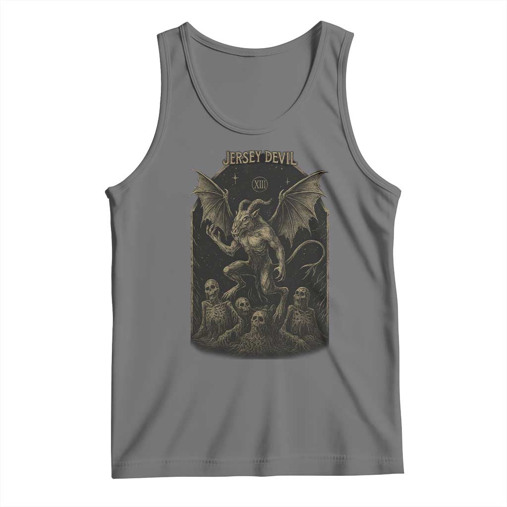 Jersey Devil Tank Top Vintage Weird Creepy Creature Leeds Devil TS10 Black Heather Print Your Wear