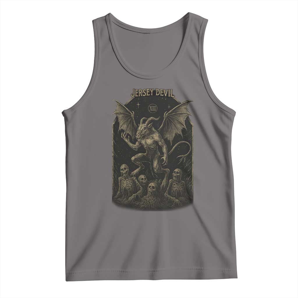 Jersey Devil Tank Top Vintage Weird Creepy Creature Leeds Devil TS10 Deep Heather Print Your Wear