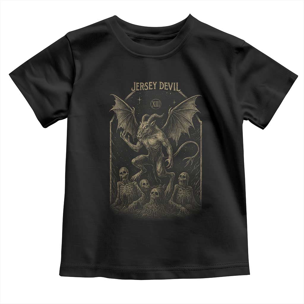 Jersey Devil Toddler T Shirt Vintage Weird Creepy Creature Leeds Devil TS10 Black Print Your Wear