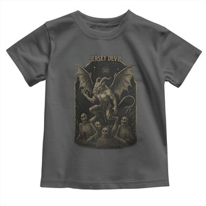 Jersey Devil Toddler T Shirt Vintage Weird Creepy Creature Leeds Devil TS10 Dark Heather Print Your Wear