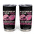 In October We Wear Pink Football Breast Cancer Awareness Tumbler Cup Pink Ribbon Checkered Game Day TS10 Black Print Your Wear