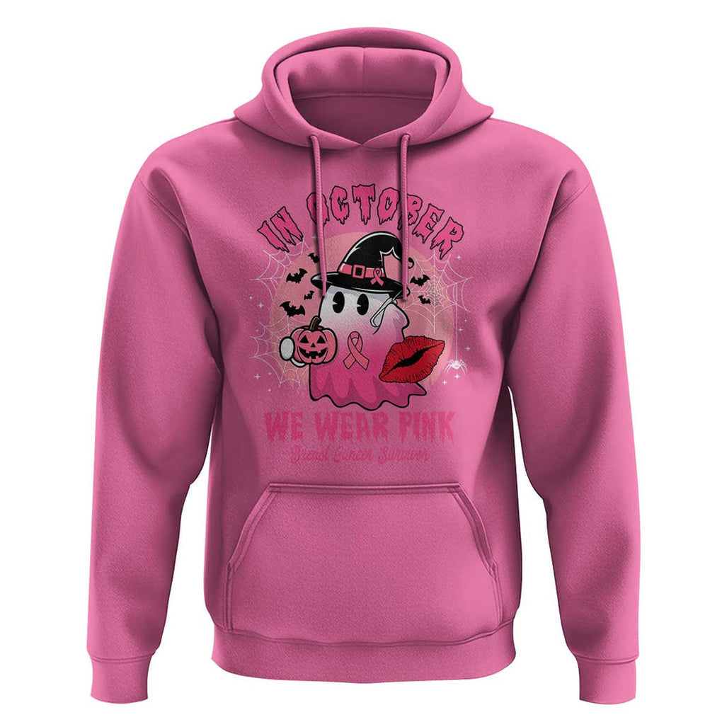 Breast Cancer Awareness Hoodie I'm A Survivor In October We Wear Pink Ghost Halloween Pink Ribbon Pumpkin TS10 Azalea Print Your Wear