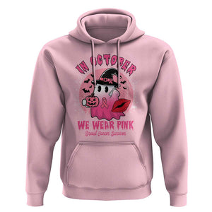 Breast Cancer Awareness Hoodie I'm A Survivor In October We Wear Pink Ghost Halloween Pink Ribbon Pumpkin TS10 Light Pink Print Your Wear