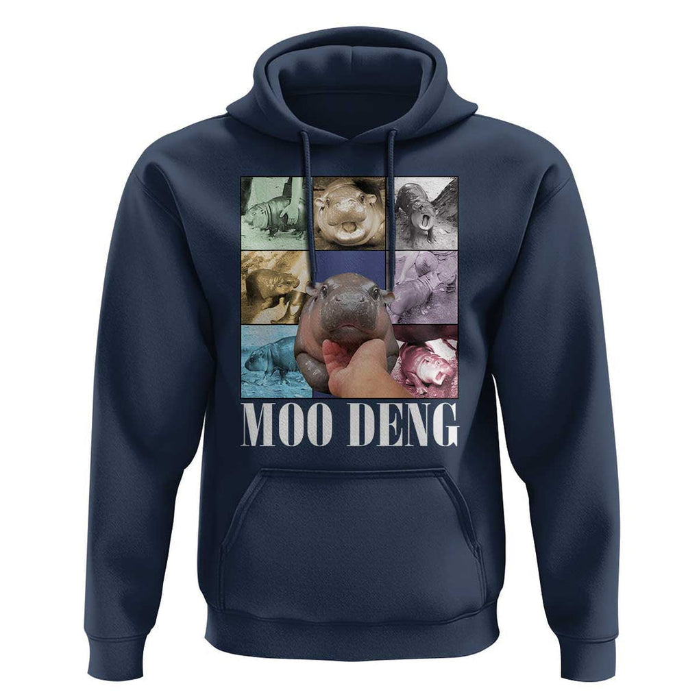 Funny Moo-Deng Baby Pygmy Hippo Cute Zoo For Family Hoodie Gifts For Girls Women TS10 Navy Print Your Wear
