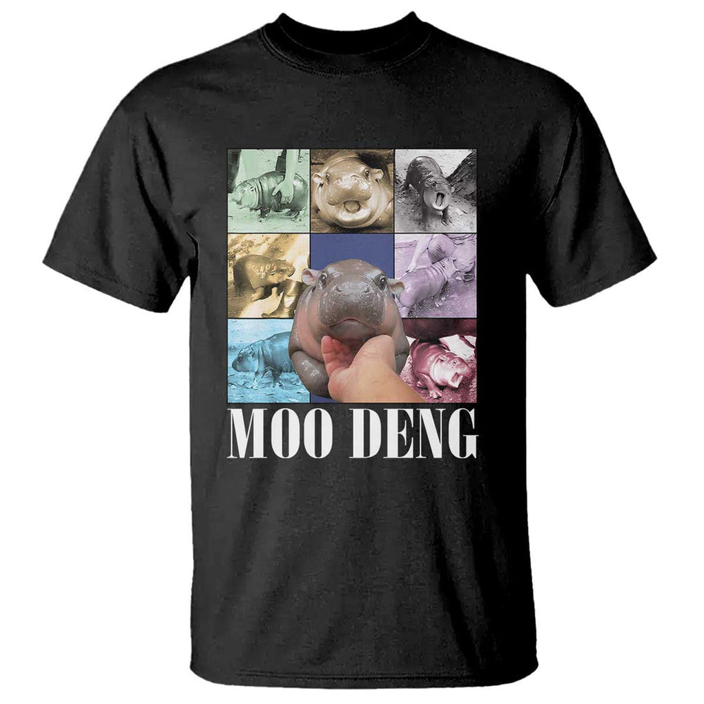 Funny Moo-Deng Baby Pygmy Hippo Cute Zoo For Family T Shirt Gifts For Girls Women TS10 Black Print Your Wear