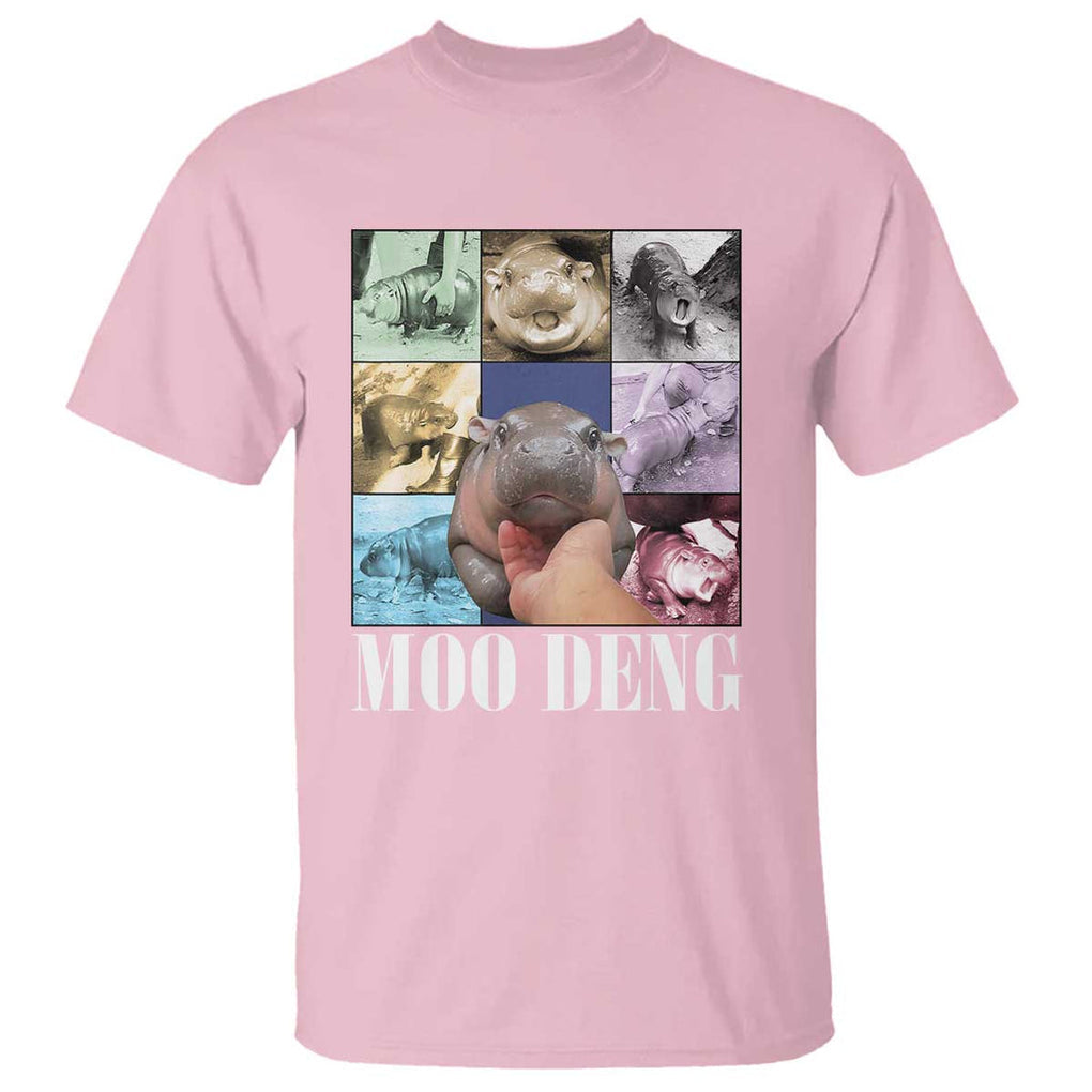Funny Moo-Deng Baby Pygmy Hippo Cute Zoo For Family T Shirt Gifts For Girls Women TS10 Light Pink Print Your Wear