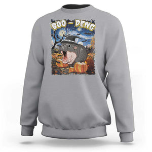 Moo-Deng Baby Pygmy Hippo Van Gogh Starry Night Sweatshirt Halloween Gothic Witchy Vibes Cute Zoo For Family TS10 Sport Gray Print Your Wear