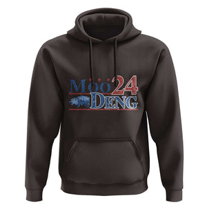 Moo-Deng for President 2024 Hoodie Funny Baby Hippo Cute Zoo For Family TS10 Dark Chocolate Print Your Wear