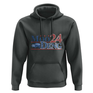 Moo-Deng for President 2024 Hoodie Funny Baby Hippo Cute Zoo For Family TS10 Dark Heather Print Your Wear