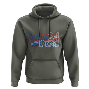 Moo-Deng for President 2024 Hoodie Funny Baby Hippo Cute Zoo For Family TS10 Military Green Print Your Wear