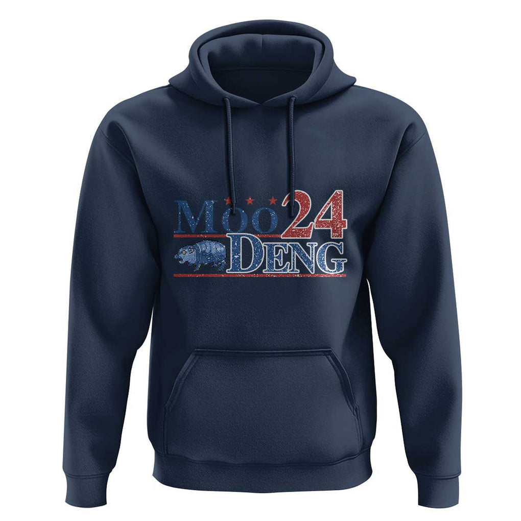 Moo-Deng for President 2024 Hoodie Funny Baby Hippo Cute Zoo For Family TS10 Navy Print Your Wear