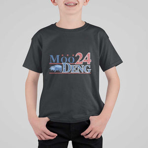 Moo-Deng for President 2024 T Shirt For Kid Funny Baby Hippo Cute Zoo For Family TS10 Black Print Your Wear