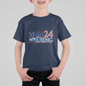 Moo-Deng for President 2024 T Shirt For Kid Funny Baby Hippo Cute Zoo For Family TS10 Navy Print Your Wear