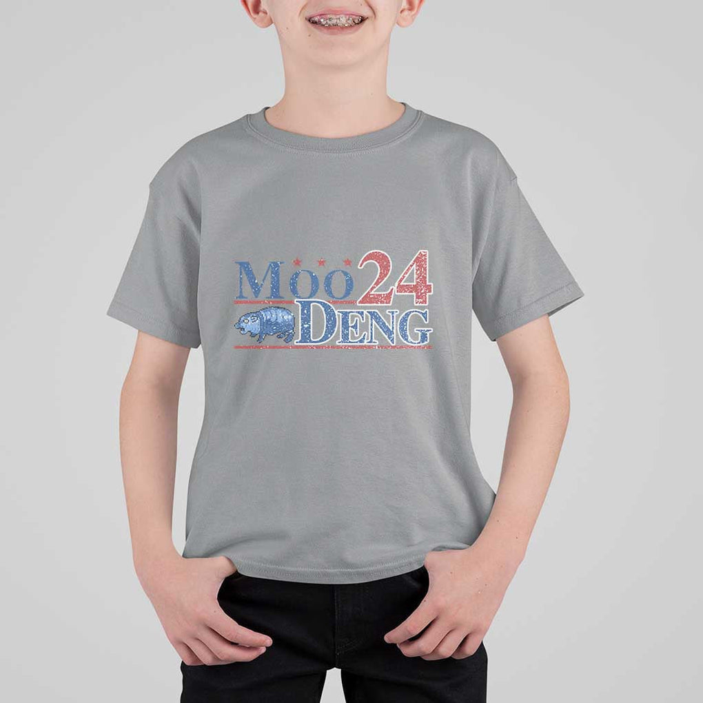 Moo-Deng for President 2024 T Shirt For Kid Funny Baby Hippo Cute Zoo For Family TS10 Sport Gray Print Your Wear