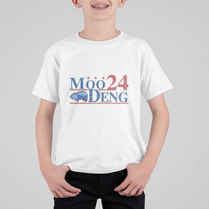 Moo-Deng for President 2024 T Shirt For Kid Funny Baby Hippo Cute Zoo For Family TS10 White Print Your Wear