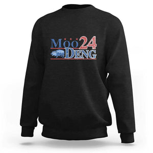 Moo-Deng for President 2024 Sweatshirt Funny Baby Hippo Cute Zoo For Family TS10 Black Print Your Wear