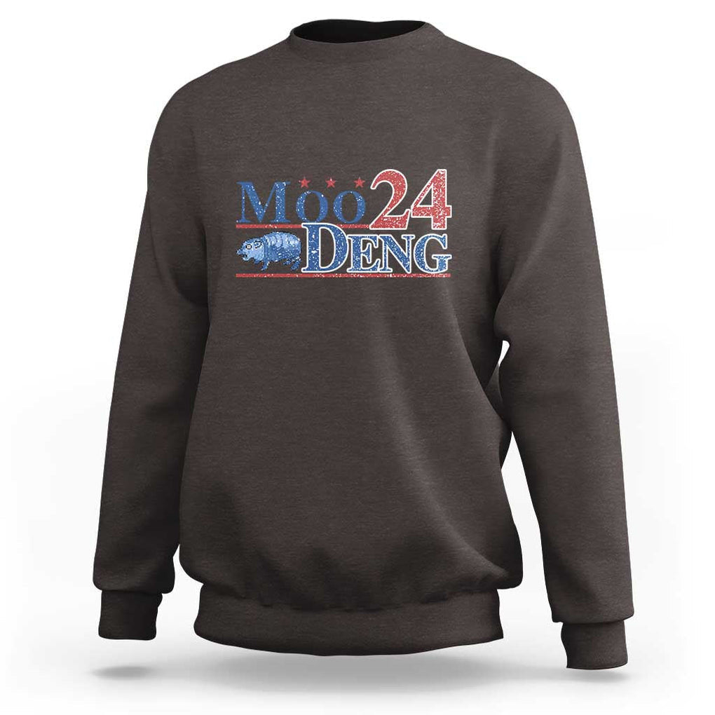 Moo-Deng for President 2024 Sweatshirt Funny Baby Hippo Cute Zoo For Family TS10 Dark Chocolate Print Your Wear