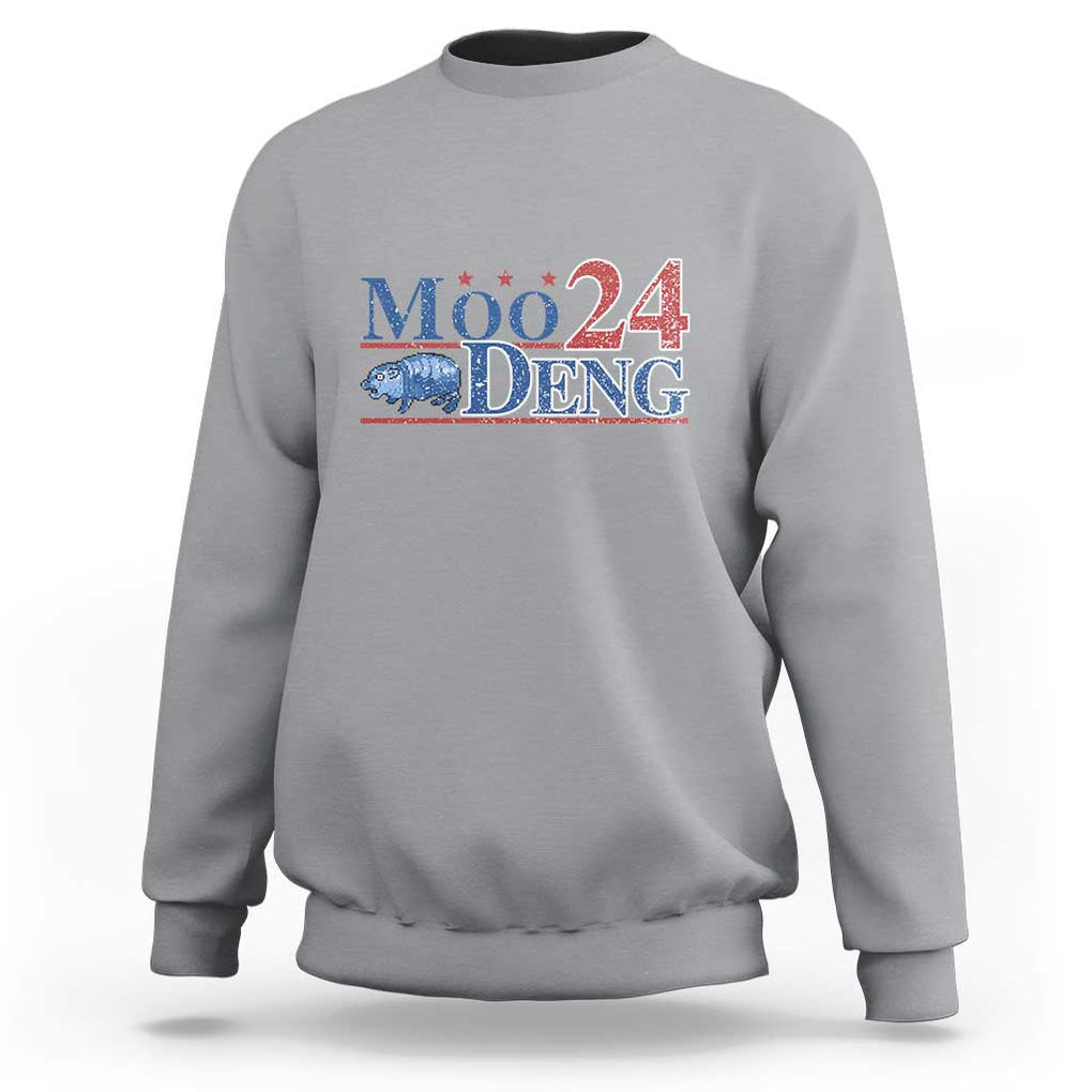 Moo-Deng for President 2024 Sweatshirt Funny Baby Hippo Cute Zoo For Family TS10 Sport Gray Print Your Wear