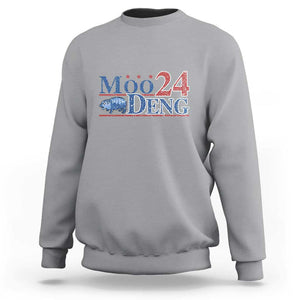Moo-Deng for President 2024 Sweatshirt Funny Baby Hippo Cute Zoo For Family TS10 Sport Gray Print Your Wear