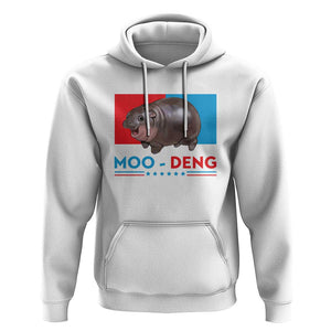 Funny Moo-Deng Baby Pygmy Hippo Hoodie Moo Deng for President 2024 Cute Zoo For Family TS10 White Print Your Wear