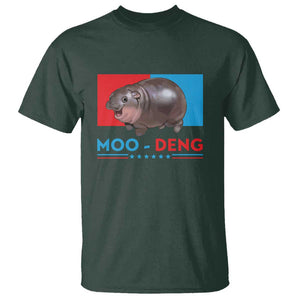 Funny Moo-Deng Baby Pygmy Hippo T Shirt Moo Deng for President 2024 Cute Zoo For Family TS10 Dark Forest Green Print Your Wear