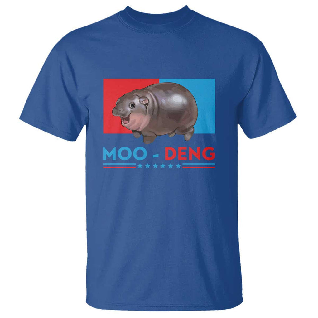 Funny Moo-Deng Baby Pygmy Hippo T Shirt Moo Deng for President 2024 Cute Zoo For Family TS10 Royal Blue Print Your Wear