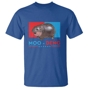Funny Moo-Deng Baby Pygmy Hippo T Shirt Moo Deng for President 2024 Cute Zoo For Family TS10 Royal Blue Print Your Wear