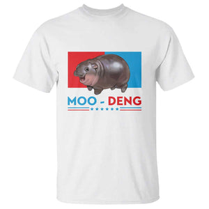 Funny Moo-Deng Baby Pygmy Hippo T Shirt Moo Deng for President 2024 Cute Zoo For Family TS10 White Print Your Wear