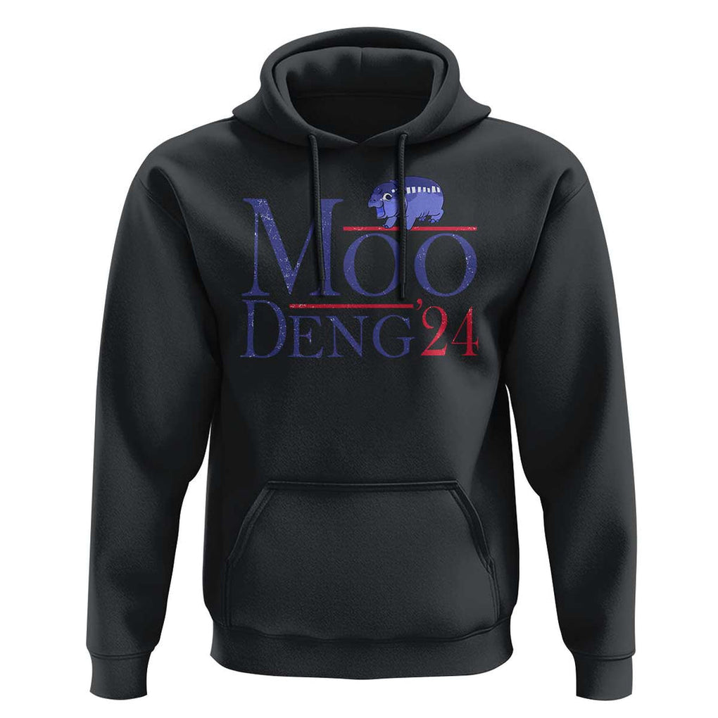 Moo-Deng for President Election 2024 Hoodie Funny Baby Hippo Meme Cute Zoo For Family TS10 Black Print Your Wear