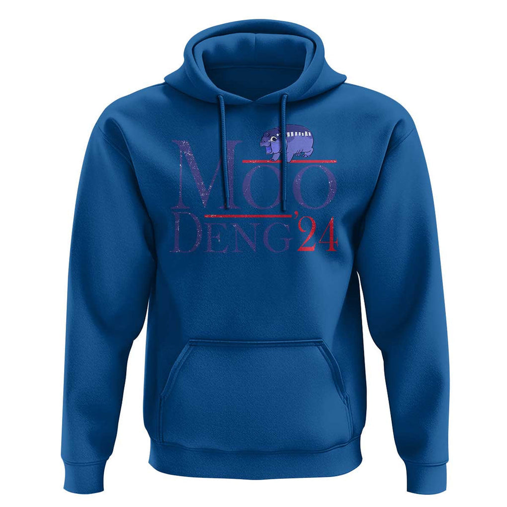 Moo-Deng for President Election 2024 Hoodie Funny Baby Hippo Meme Cute Zoo For Family TS10 Royal Blue Print Your Wear
