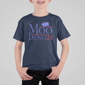 Moo-Deng for President Election 2024 T Shirt For Kid Funny Baby Hippo Meme Cute Zoo For Family TS10 Navy Print Your Wear