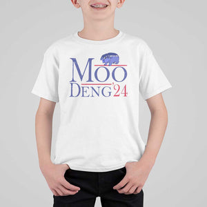 Moo-Deng for President Election 2024 T Shirt For Kid Funny Baby Hippo Meme Cute Zoo For Family TS10 White Print Your Wear