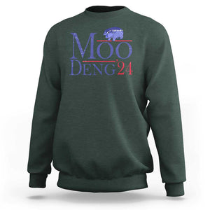 Moo-Deng for President Election 2024 Sweatshirt Funny Baby Hippo Meme Cute Zoo For Family TS10 Dark Forest Green Print Your Wear