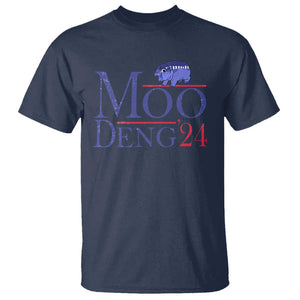 Moo-Deng for President Election 2024 T Shirt Funny Baby Hippo Meme Cute Zoo For Family TS10 Navy Print Your Wear