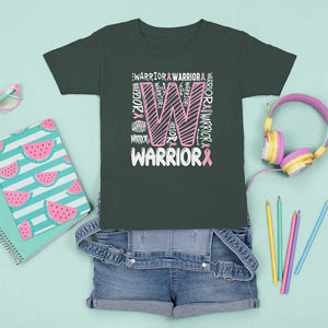 Breast Cancer Awareness In October We Wear Pink T Shirt For Kid Pink Ribbon Warriors Team TS10 Dark Forest Green Print Your Wear
