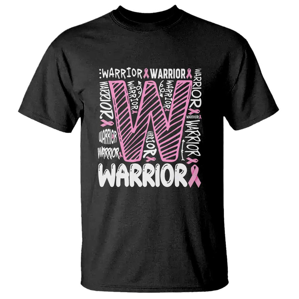Breast Cancer Awareness In October We Wear Pink T Shirt Pink Ribbon Warriors Team TS10 Black Print Your Wear