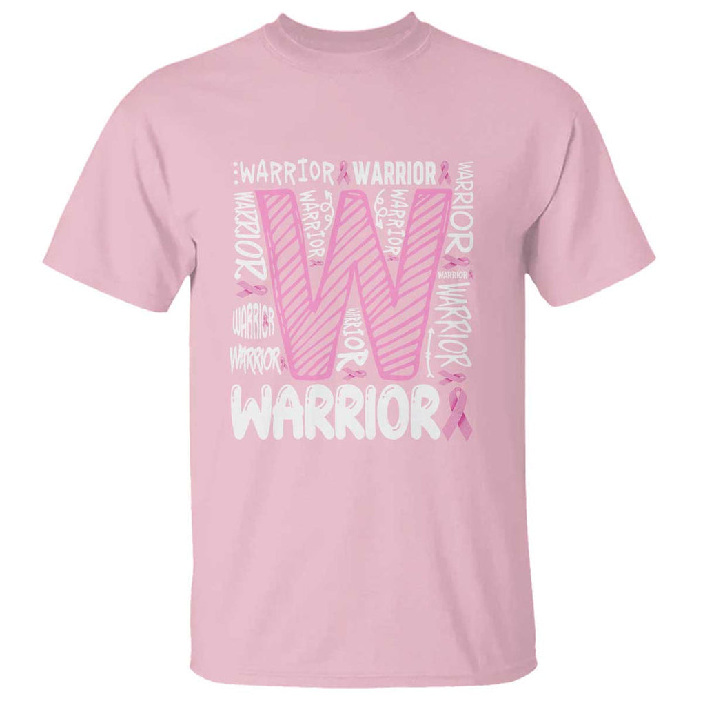 Breast Cancer Awareness In October We Wear Pink T Shirt Pink Ribbon Warriors Team TS10 Light Pink Print Your Wear