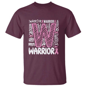 Breast Cancer Awareness In October We Wear Pink T Shirt Pink Ribbon Warriors Team TS10 Maroon Print Your Wear
