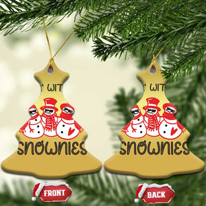 Snowman Christmas Christmas Ornament Chillin With My Snowmies Ugly Gift TS10 Christmas Tree Gold Print Your Wear
