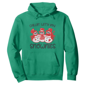 Snowman Christmas Hoodie Chillin With My Snowmies Ugly Gift TS10 Irish Green Print Your Wear