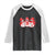 Snowman Christmas Raglan Shirt Chillin With My Snowmies Ugly Gift TS10 Black White Print Your Wear