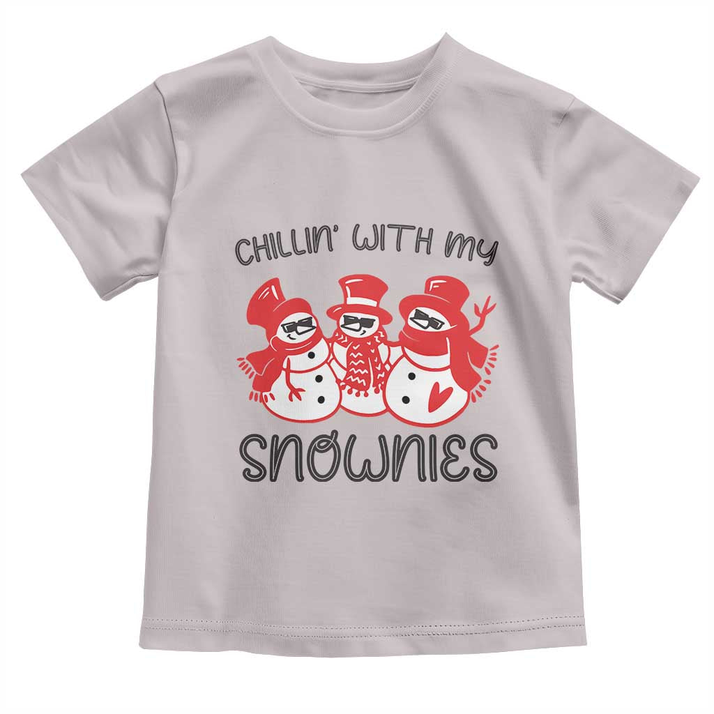 Snowman Christmas Baby Shirt Chillin With My Snowmies Ugly Gift TS10 Ice Gray Print Your Wear