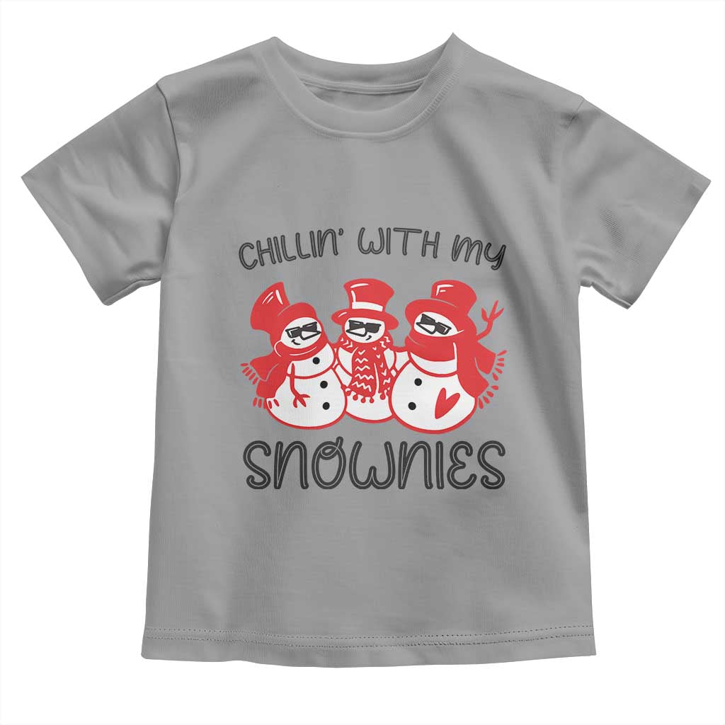 Snowman Christmas Baby Shirt Chillin With My Snowmies Ugly Gift TS10 Sport Gray Print Your Wear