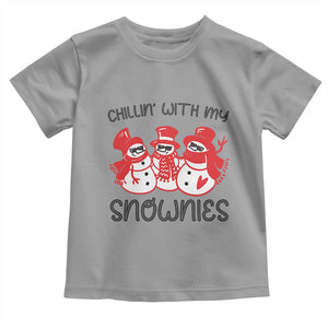 Snowman Christmas Baby Shirt Chillin With My Snowmies Ugly Gift TS10 Sport Gray Print Your Wear