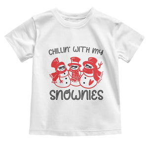 Snowman Christmas Baby Shirt Chillin With My Snowmies Ugly Gift TS10 White Print Your Wear