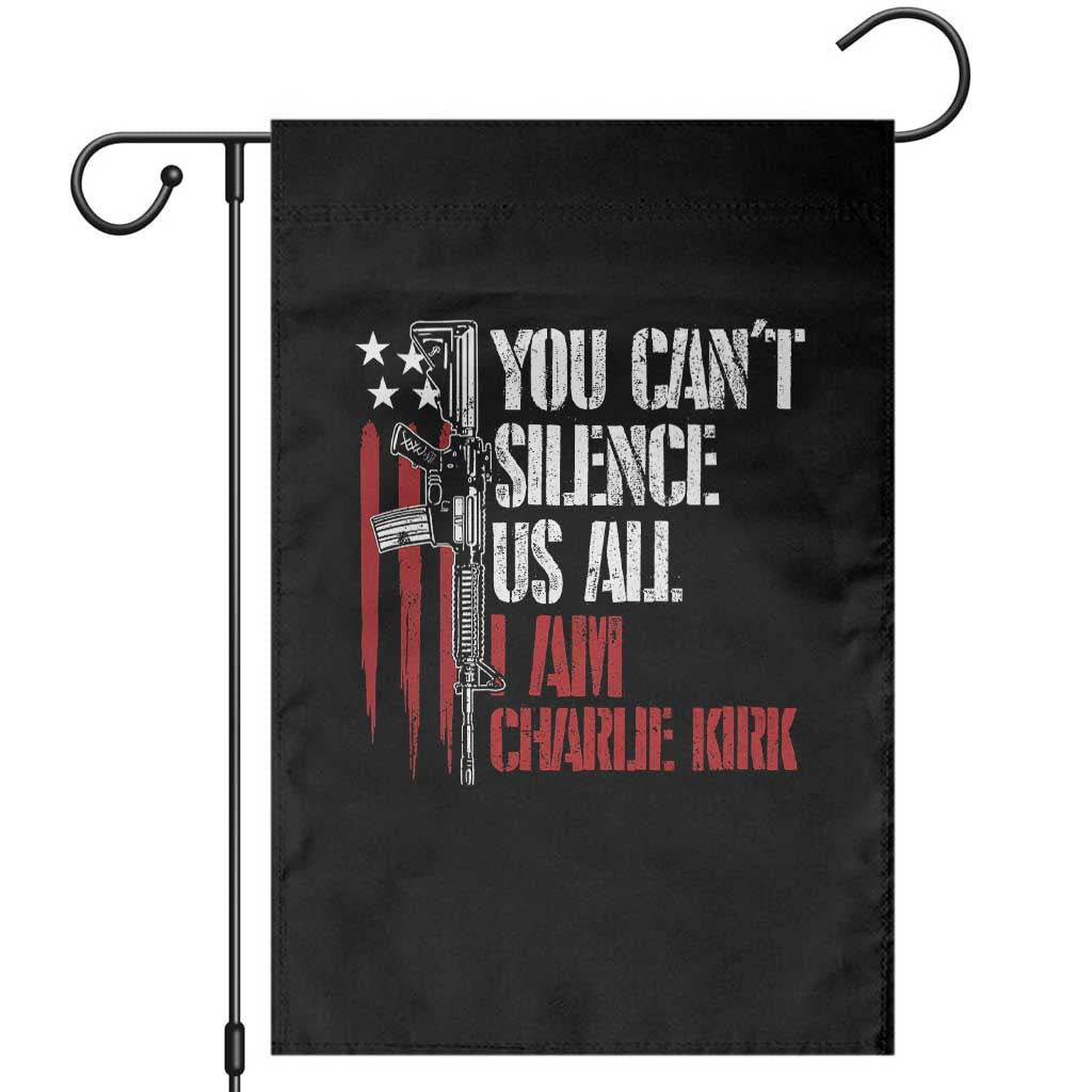 Charlie Kirk Garden Flag You Cant Silence Us All USA Flag TS10 Black Print Your Wear