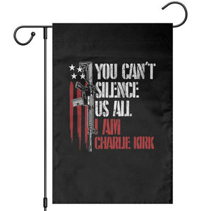 Charlie Kirk Garden Flag You Cant Silence Us All USA Flag TS10 Black Print Your Wear