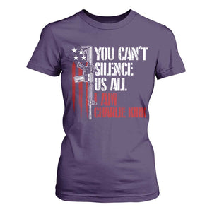 Charlie Kirk T Shirt For Women You Cant Silence Us All USA Flag TS10 Purple Print Your Wear